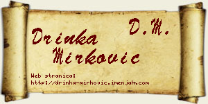 Drinka Mirković vizit kartica